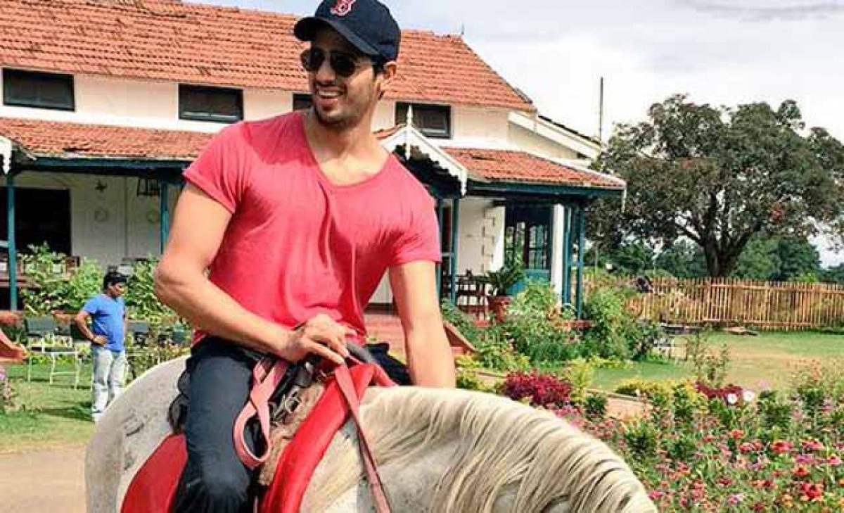 Sidharth Malhotra learns horse riding